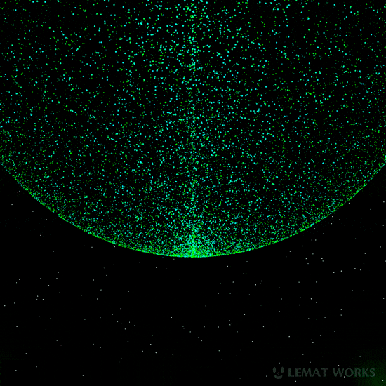 lematworks animation loop space green GIF