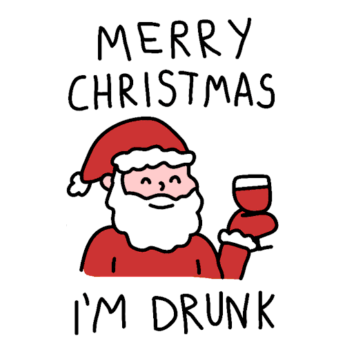 drunk christmas gif
