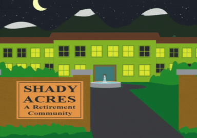 Image result for shady pines retirement home gif