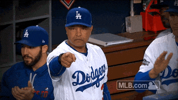 High Five Los Angeles Dodgers GIF by MLB
