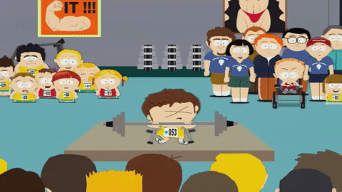 Giphy - struggling weight lifter GIF by South Park 