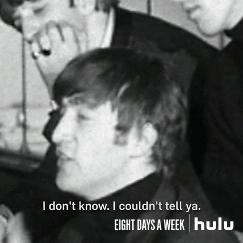 i couldn't tell you the beatles GIF by HULU