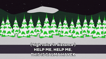 salma hayek forest GIF by South Park 