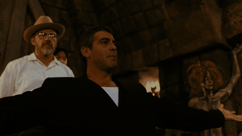MIRAMAX george clooney from dusk til dawn this is my kinda place GIF