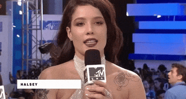 red carpet halsey GIF by 2017 MTV Video Music Awards