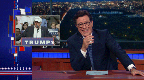 Donald Trump Laughing GIF by The Late Show With Stephen Colbert - Find ...
