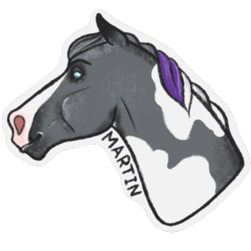 Horse Martin Sticker