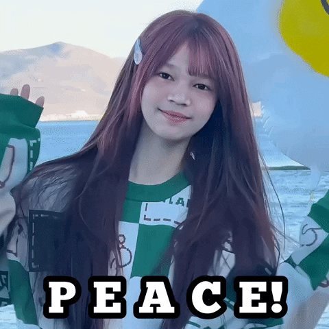 Peace Out Smile GIF