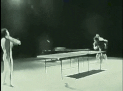 playing ping pong GIF
