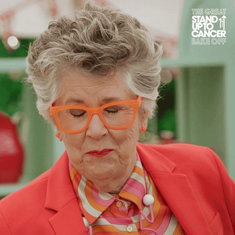 React No GIF by The Great British Bake Off