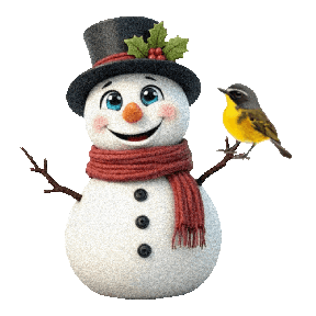 Boys Girls Snowman Sticker