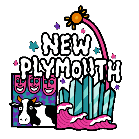 New Zealand Pink Sticker by Rice Rice Baby