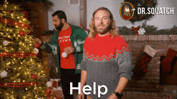 Christmas Help GIF by DrSquatchSoapCo