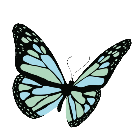 Blue Butterfly Fly Sticker