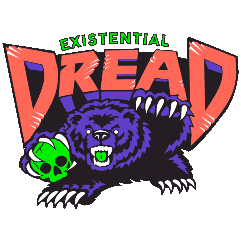 Bear Crying Sticker by Hayley Elsaesser