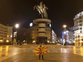 Flags Skopje GIF