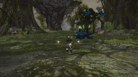 Gif of me using the Aetheromatic Auger in FFXIV