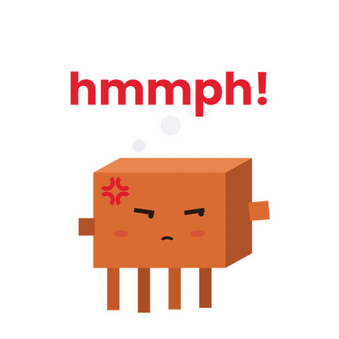 Angry Cute Robot Sticker by Agent Poly