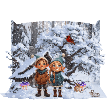 Winter Falling Snow Sticker