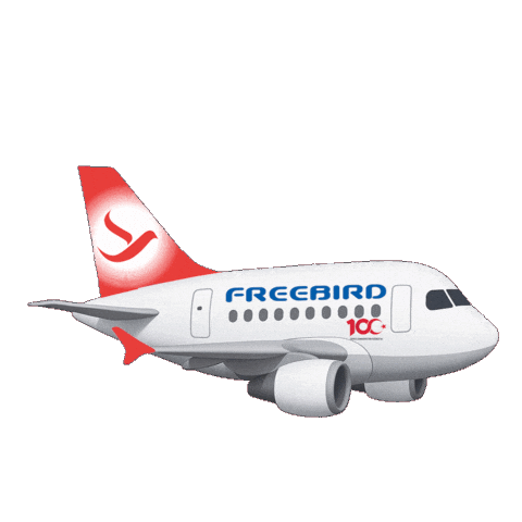 Flying Take Off Sticker by Freebird Airlines