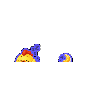 おやすみ 寝る Sticker by 熊本とりから家 下松店