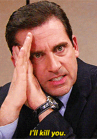 ill kill you michael scott GIF