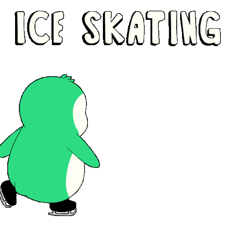 Ice Skating Spinning Sticker by Abster