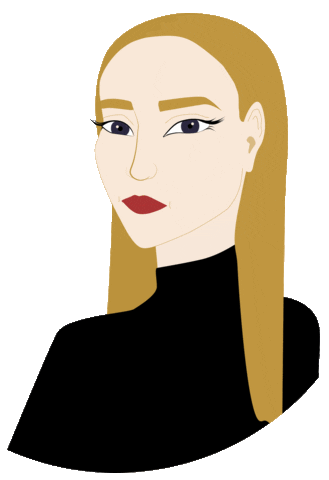 Girl Serious Face Sticker