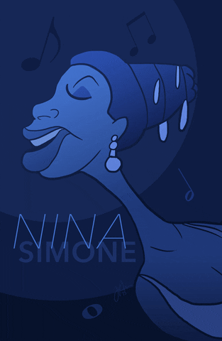 blue nina simone GIF