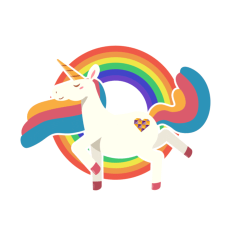 Happy Rainbow Sticker by alearause