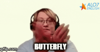 butterfly total physical response GIF by ALO7.com