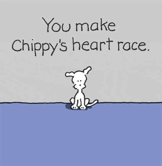 i love you heart race GIF by Chippy the Dog