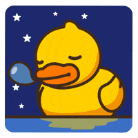 Tired Good Night GIF by B.Duck