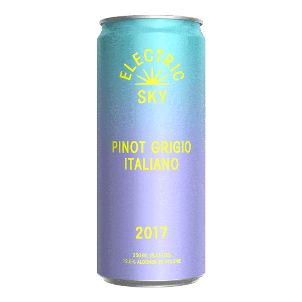 Skying Pinot Grigio Sticker by Electric Sky Wine