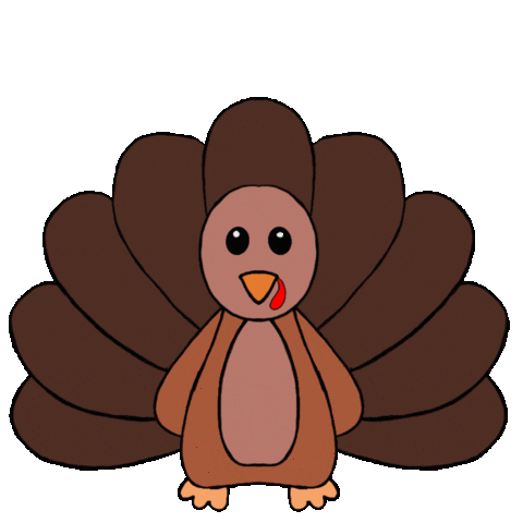 Thanksgiving Turkey Sticker by Java Moe's Coffee Company