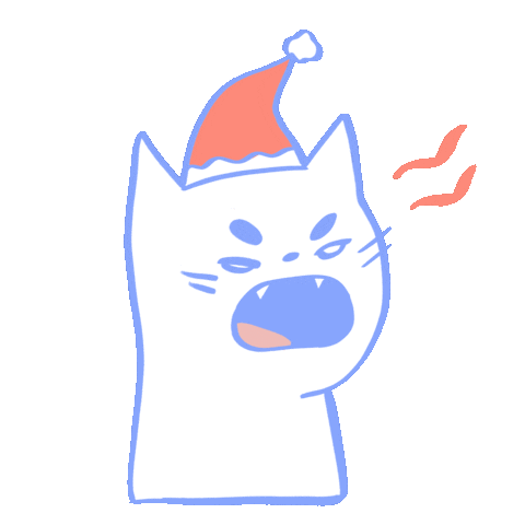 Cat Christmas Sticker