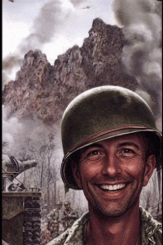 Thousand Yard Stare GIF