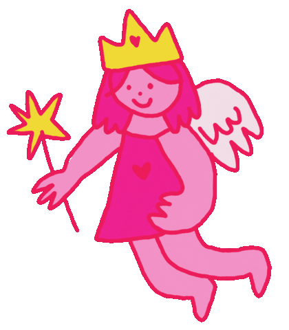 Pink Fairy Heart Sticker by Ece
