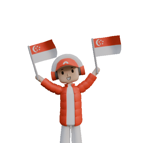 Singapore Flag Sticker by Bytebuddy