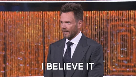 Happy Joel Mchale GIF by ABC Network