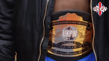 Championship Belt Champion GIF by United Kingdom Pro Wrestling