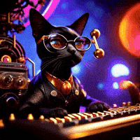 Cats Piano GIF by Gallery.fm