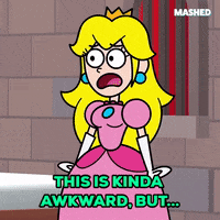 Embarrassed Princess Peach GIF by Mashed