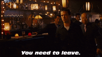 You Need To Leave Get Out GIF by The Fast Saga