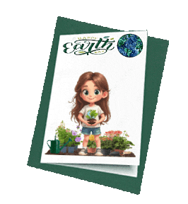 Boys Girls Earth Day Sticker