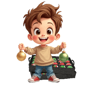 Boys Girls Christmas Sticker