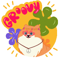 Flower Power Sixties Sticker