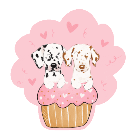 Puppies Cupcake Sticker by Winkeltjevanbeer