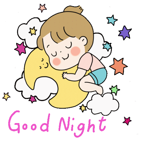 Good Night Sticker by 大姚Dayao