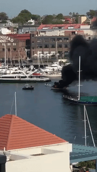 Boat Catches Fire in Sydney Harbour